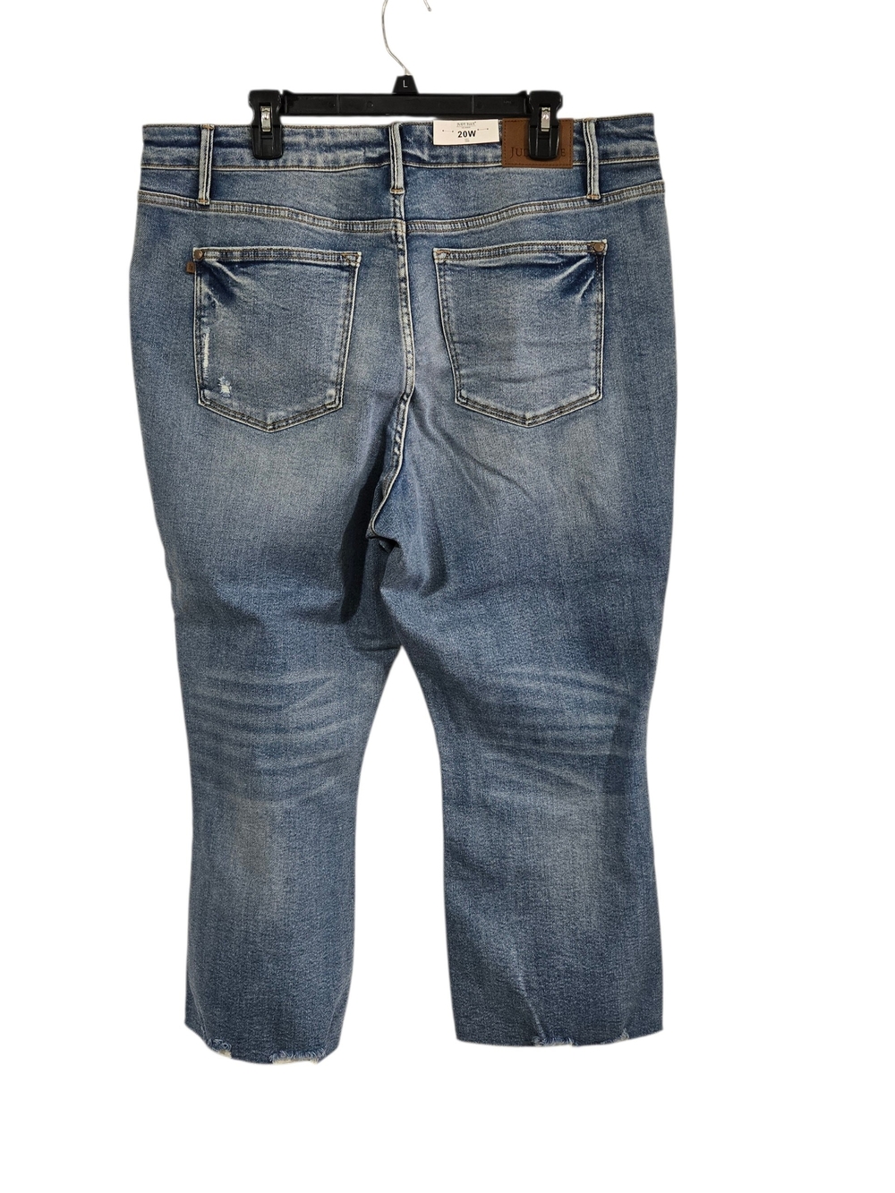 Judy Blue Mid Rise Kick Flare Light Blue Ankle Jeans 20W New - Picture 2 of 7